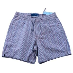 🌈 NEW Abercrombie & Fitch Striped Casual Shorts Size Small Y2K Cottagecore